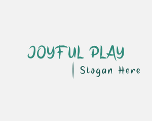 Playful Brush Handwriting logo design