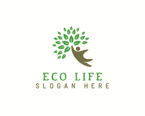 Natural Human Leaves logo design