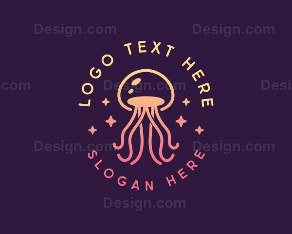 Sea Whimsical Jellyfish Logo