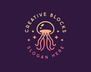 Sea Whimsical Jellyfish logo design