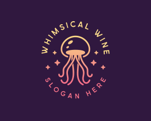 Sea Whimsical Jellyfish logo design