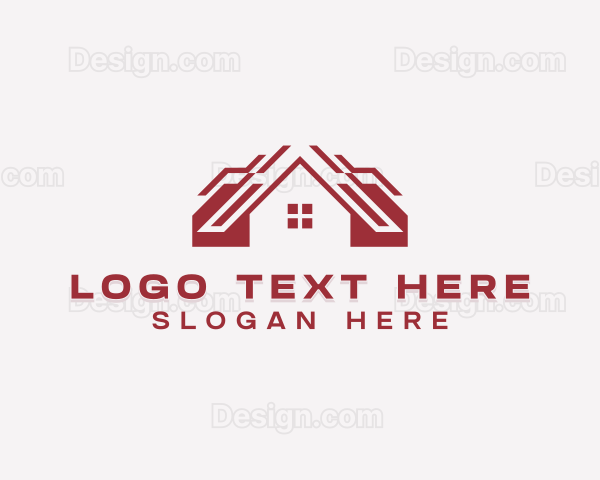 Roof Real Estate Roofing Logo