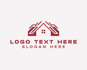 Minimalistic - Roof Real Estate Roofing logo design
