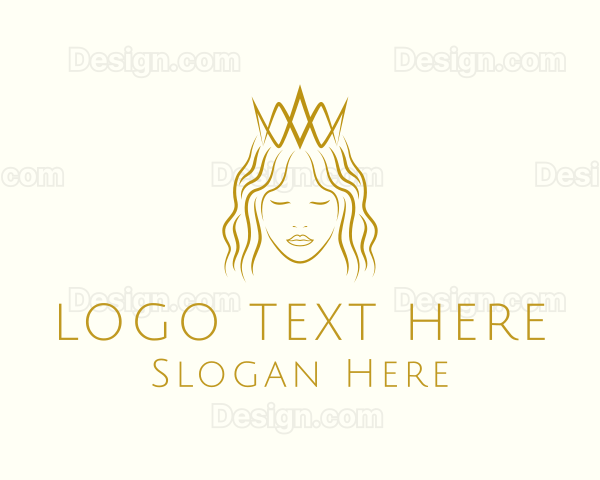 Luxury Beauty Queen Fashion Logo