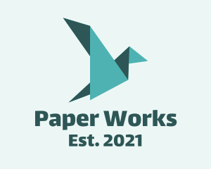 Paper Bird Origami logo design
