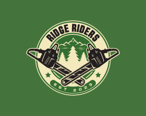 Chainsaw Forest Logger logo design