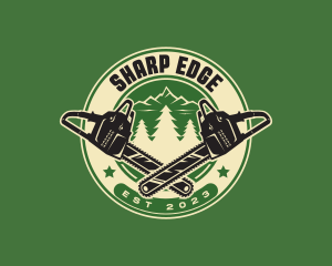 Chainsaw Forest Logger logo design