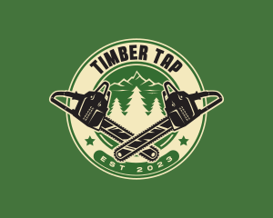 Chainsaw Forest Logger logo design