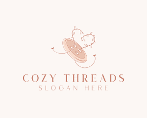 Button Leaf Heart Tailoring logo design