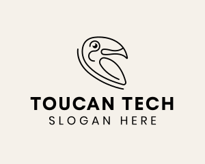 Modern Minimalist Toucan  logo