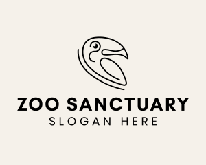 Modern Minimalist Toucan  logo design