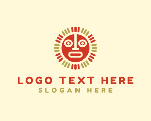 Mayan Sun Mask logo