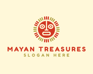 Mayan Sun Mask logo