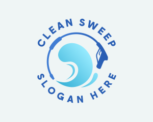 Pressure Washer Cleaning  logo design