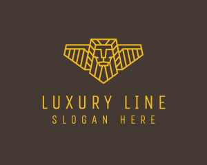 Lion Head Wing logo design