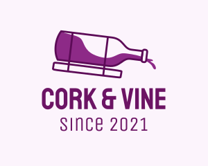 Wine Liquid Bottle  logo design