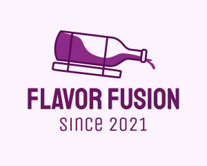 Wine Liquid Bottle  logo design