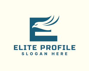 Flying Eagle Wings Letter E logo design