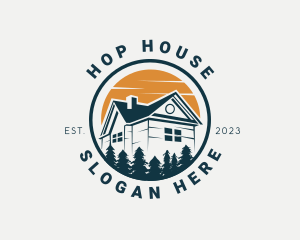 Housing Roof Badge logo design