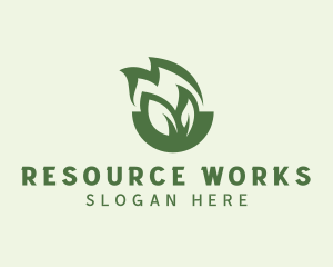 Green Leaf Fire logo
