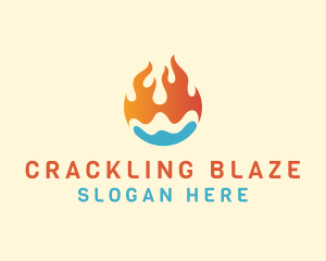 Fire Water Hvac logo design