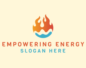 Fire Water Hvac logo design