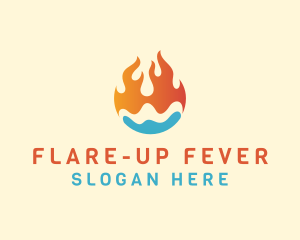 Fire Water Hvac logo design