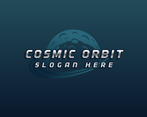 Planet Moon Orbit logo design