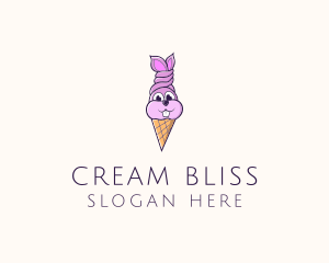 Rabbit Ice Cream logo design