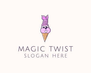 Rabbit Ice Cream logo design