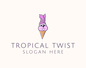 Rabbit Ice Cream logo design