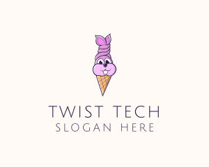 Rabbit Ice Cream logo design