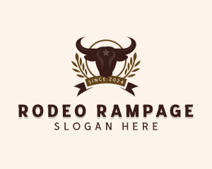 Bull Western Rodeo logo design