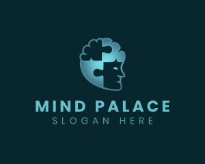 Human Mental Puzzle logo design