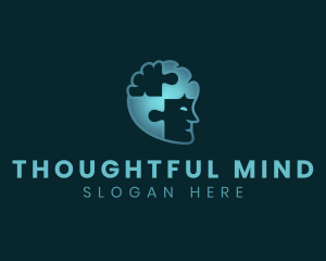 Human Mental Puzzle logo design