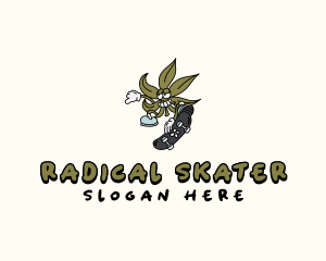 Marijuana Weed Skater logo