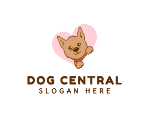 Pet Dog Heart logo design