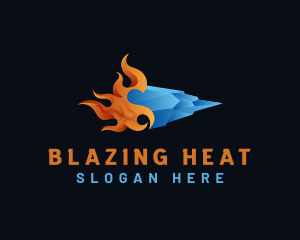 Fire Ice Thermal Temperature logo design