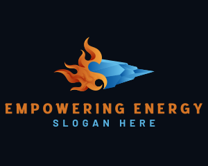 Fire Ice Thermal Temperature logo design