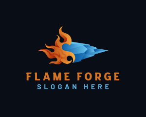 Fire Ice Thermal Temperature logo design