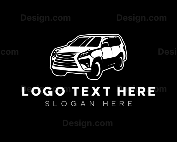 SUV Transportation Vehicle Logo