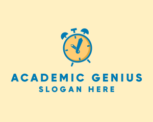 Pencil Alarm Clock  logo design