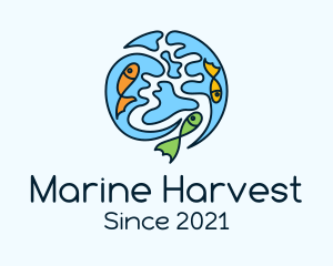 Aquatic Fish Farm logo design