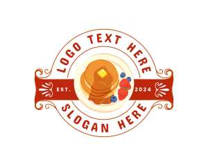 Pancake Breakfast Food Logo