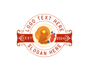 Pancake Breakfast Food logo