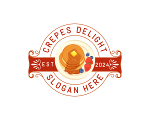 Pancake Breakfast Food logo design