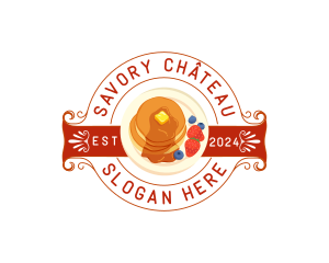 Pancake Breakfast Food logo design