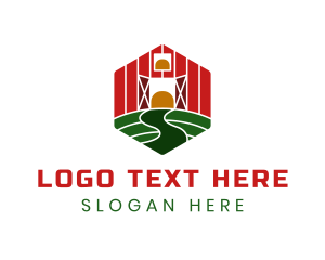 Rural - Hexagon Rural Barn logo design