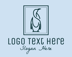 Penguin Picture Frame logo design