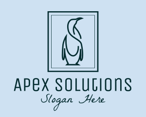 Penguin Picture Frame logo design